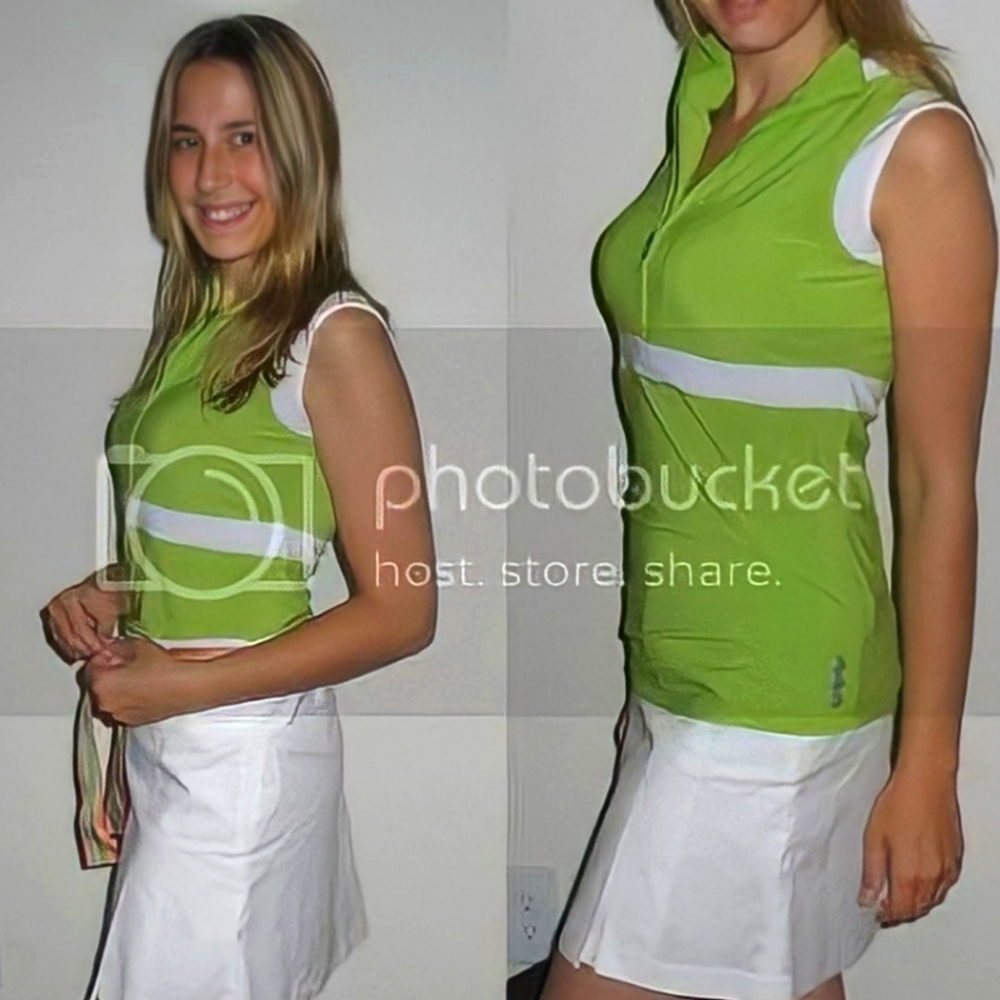 NWOT JoFit sleeveless golf polo in lime green